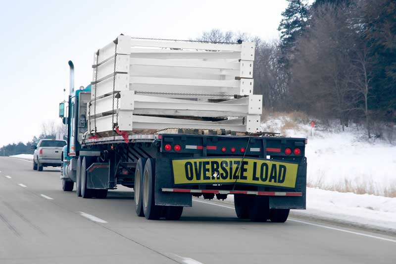 overloaded tractor trailer