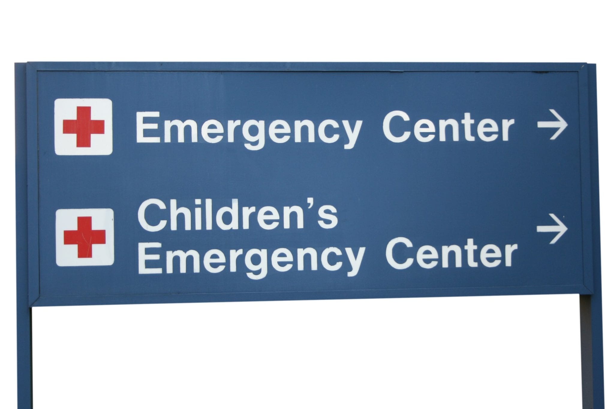 emergency center sign for children's hospital