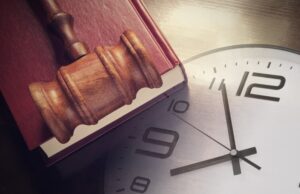 Clock, Gavel and Book
