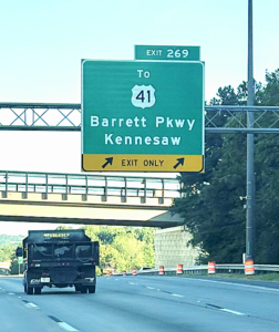 Barrett Parkway Exit on I-75 Kennesaw GA
